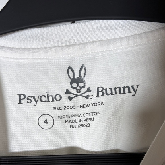 Psycho Bunny White Tee with Purple Design - Picture 2 of 7